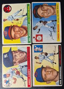 4-Card 1955 Topps Vintage Baseball Card Lot