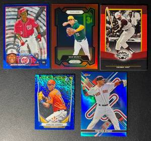5-Card Numbered Baseball Card Lot