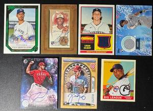 7-Card AutoRelic Baseball Card Lot