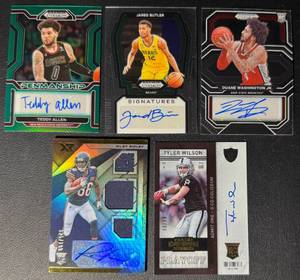5-Card FootballBasketball Auto Card Lot