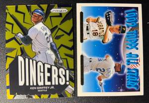 Ken Griffey Jr. 2-Card Insert Baseball Card Lot