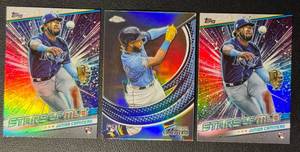 Junior Caminero 3-Card Rookie Baseball Card Lot