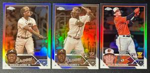 3-Card RefractorSepia Star Baseball Card Lot