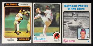 Jim Palmer 3-Card Vintage Baseball Card Lot