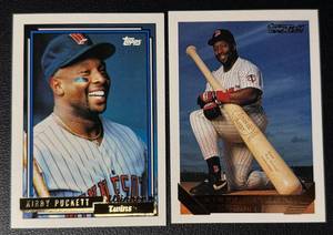 Kirby Puckett 2-Card Minnesota Twins Baseball Card Lot