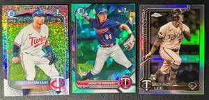 3-Card Minnesota Twins Rookie Parallel Baseball Card Lot