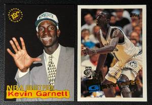 Kevin Garnett 2-Card Minnesota Timberwolves Rookie Basketball Card Lot