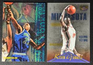Kevin Garnett 2-Card Minnesota Timberwolves Rookie Basketball Card Lot (2)