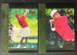 Tiger Woods 2-Card Rookie Golf Card Lot