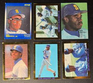 Ken Griffey Jr. 6-Card Baseball Card Lot