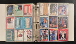 Bulk Baseball Various Years Baseball Card Binder
