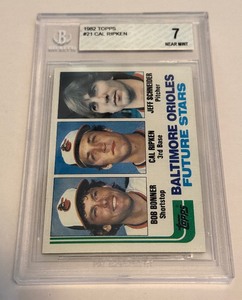 Cal Ripken Jr. RC Beckett Graded 7 NM 1982 Topps #21 Rookie Vintage Baseball Card