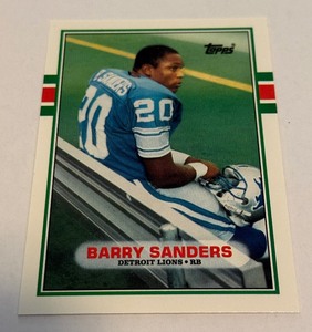 Barry Sanders RC 1989 Topps Traded #83T Rookie Football Card - #1