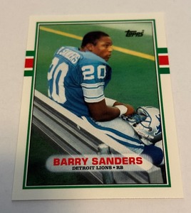 Barry Sanders RC 1989 Topps Traded #83T Rookie Football Card - #2