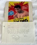 Muhammad Ali Autographed Letter and Card Box From 1992 - Boxing
