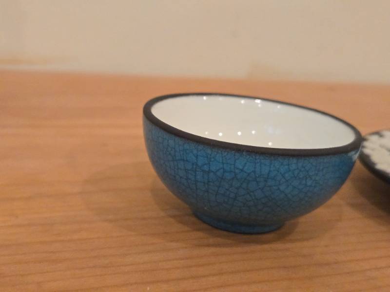 Vintage Wedgewood Black Jasperware Ash Tray + Small Japanese