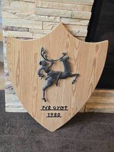Decorative Wood Shield - Peer Gynt Scene
