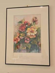 Painting - Flowers - Signed , Framed