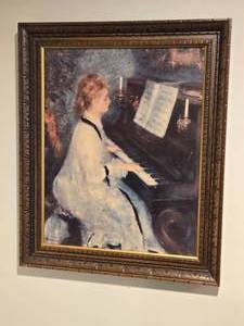 Painting - Lady at the Piano - Signed , Framed