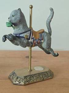 Vintage Willitts Designs Tobin Fraley Carousel Cat Figurine