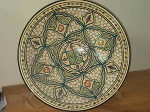 Decorative Pottery Bowl with Display