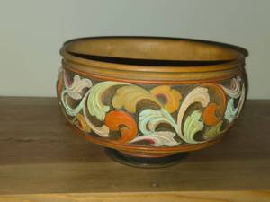 Norwegian Rosemaling Handcarved Bowl
