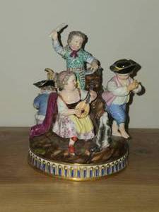 Vintage 1924 Meissen Five Musicians Figurine