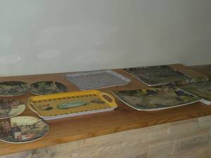 Melanine Serving Trays (x5)  Melanine Plates 6 (x4)