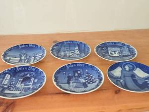 Porsgrund (Norway) Christmas Collectors Plates Set of 6