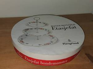 Porsgrund Porcelain 3-tier Serving Tray (Norway)