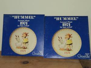 Lot of (2) 1974 Hummel Annual Plate by Goebel (in original packaging)