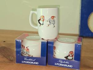 Lot of (3) Porsgrund (Norway) - Candle Bowl (x2)  Mug (x1)