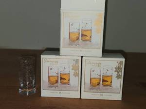 Lot of (3 Boxes) Hadeland Glasswerk Shot Glasses from the Christmas Collection 2-count ( 6 total items )