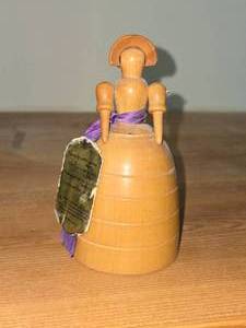 Wood Lady Figure Perfume Bottle