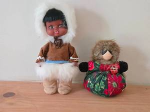 Lot of (2) Collectible Dolls - Eskimo  Sand-Filled Eskimo
