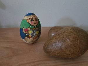 Lot of (3) Wood Eggs