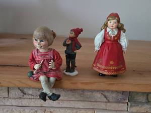 Lot of (3) Porcelain Figures - (x2) Candy Design (Norway), (x1) Russian Red Folk Dress