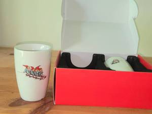 Lot of (2) Porsgrund (Norway) Porcelain Nisse Mugs