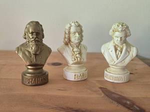 Lot of (3) Plastic Busts of Various Composers