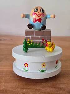 Vintage Humpty Dumpty Wooden Music Box