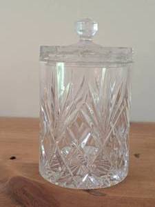 24% Lead Crystal Lidded Biscuit Jar