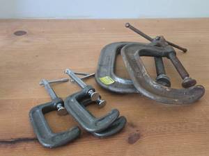 Lot of (5) C-Clamps 4 (x2) and 2 (x3)