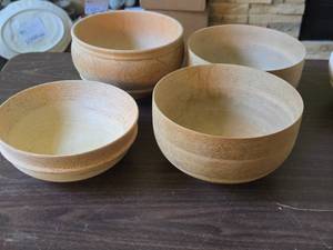 Lot of (4) Wooden Bowls