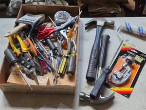Hand Tools - Hammers, Tube Cutter, Screwdrivers, Scissors, Snips, Tape Measure, Paint Brush and more (assorted)