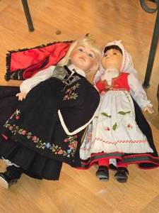 Lot of (2) Norwegian Porcelain Dolls