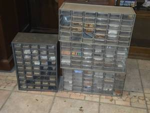 Lot of (4) Parts Organizer Cabinets