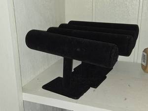 Lot of (4) Black Velvet Bar Displays
