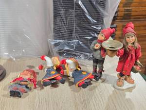 (2) Candy Design (Norway) Figures, (2) Candy Design (Norway) Hanging Figures, (1) Nord Souvenir Troll Magnet