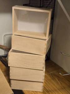 Lot of (5) Wood Display Case  Shadow Box