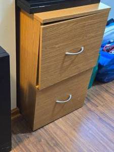 Wood File Cabinet 2-drawer